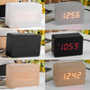 Modern Sensor Wood Clock Dual Digital Alarm Clock